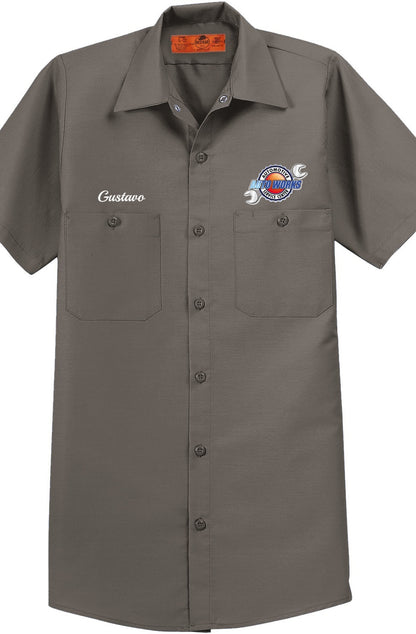 Work Shirt - Short Sleeve Industrial Work Shirt SP24 - Auto Works Automotive Service Center