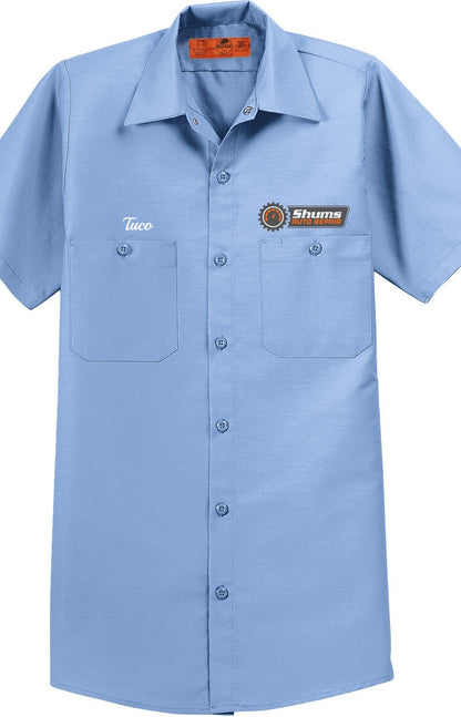 Work Shirt - Short Sleeve Industrial Work Shirt SP24 - Shums Auto Repair