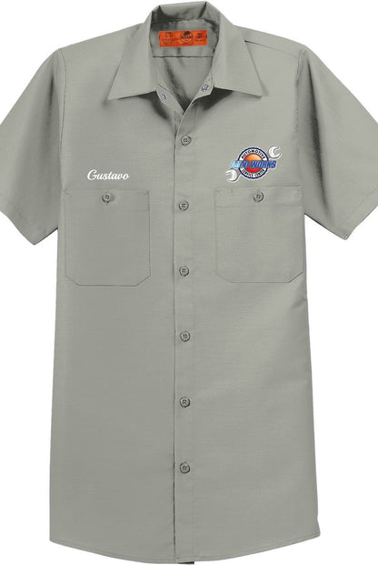 Work Shirt - Short Sleeve Industrial Work Shirt SP24 - Auto Works Automotive Service Center