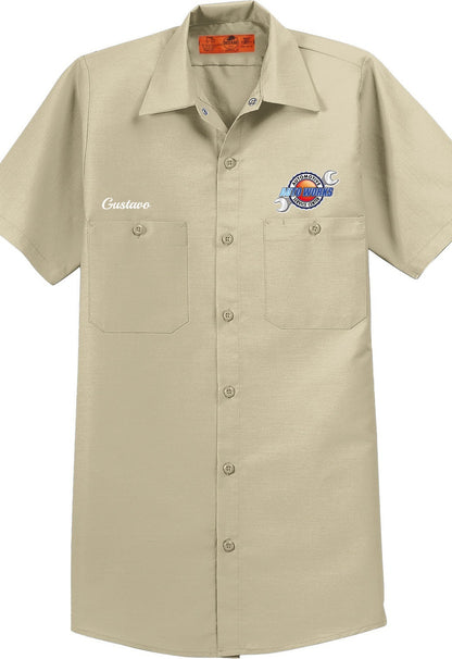 Work Shirt - Short Sleeve Industrial Work Shirt SP24 - Auto Works Automotive Service Center