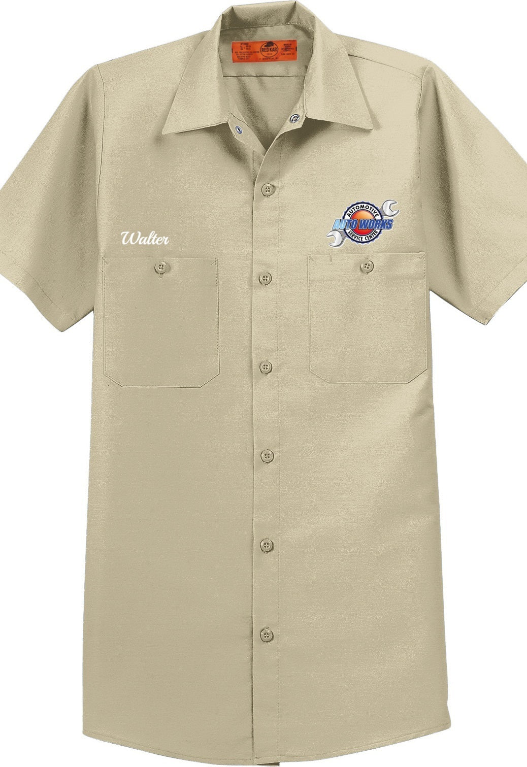 Work Shirt - Long Size, Short Sleeve Industrial Work Shirt SP24LONG - Auto Works Automotive Service Center