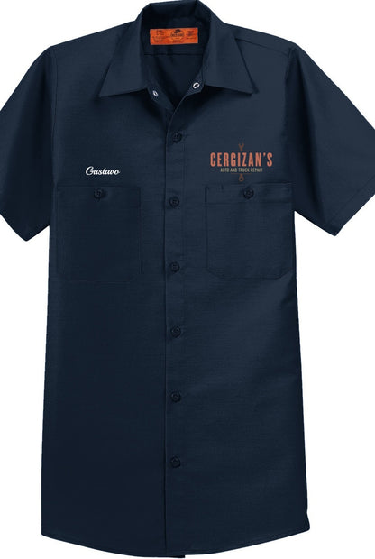 Work Shirt - Short Sleeve Industrial Work Shirt SP24 - Cergizan's Auto and Truck Repair