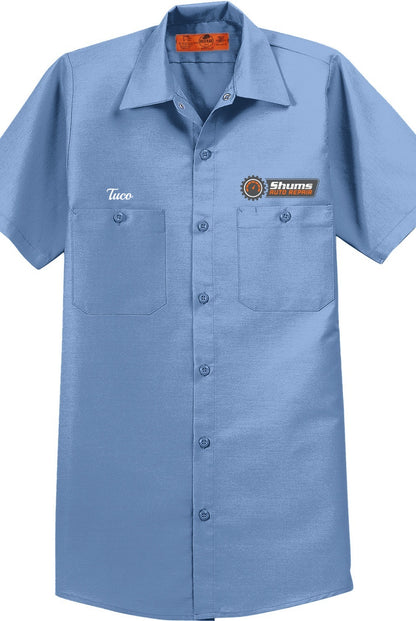 Work Shirt - Short Sleeve Industrial Work Shirt SP24 - Shums Auto Repair