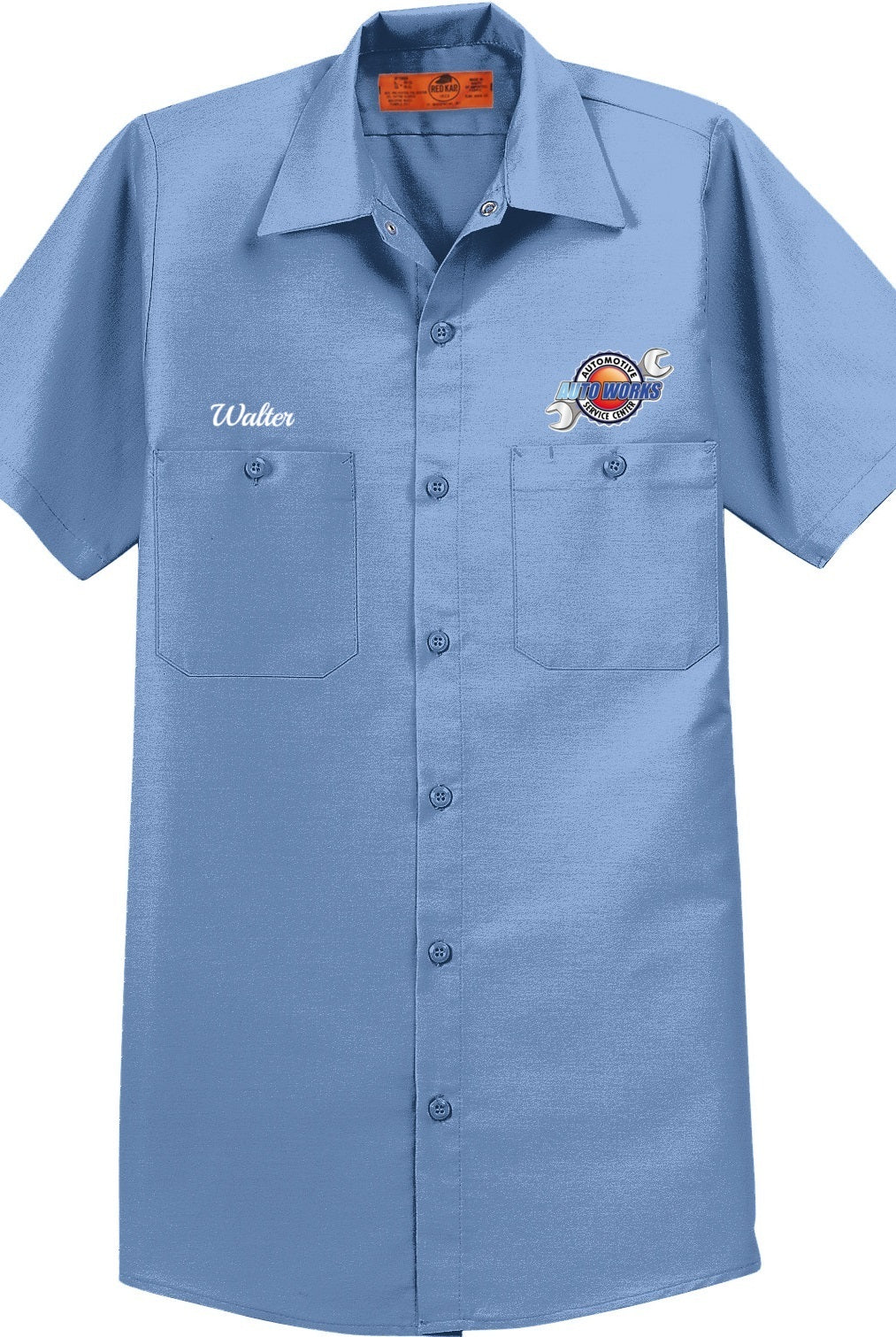 Work Shirt - Long Size, Short Sleeve Industrial Work Shirt SP24LONG - Auto Works Automotive Service Center