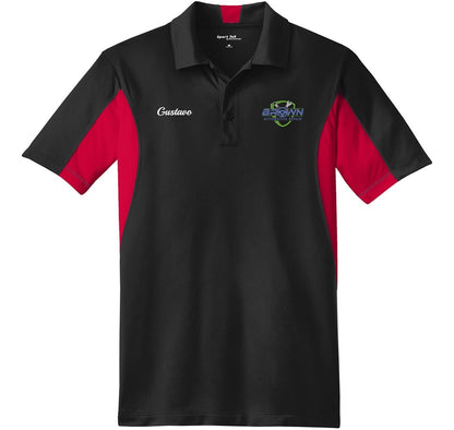 POLO - Mens Side Blocked Micropique Sport-Wick ST655  - Brown Automotive Repair