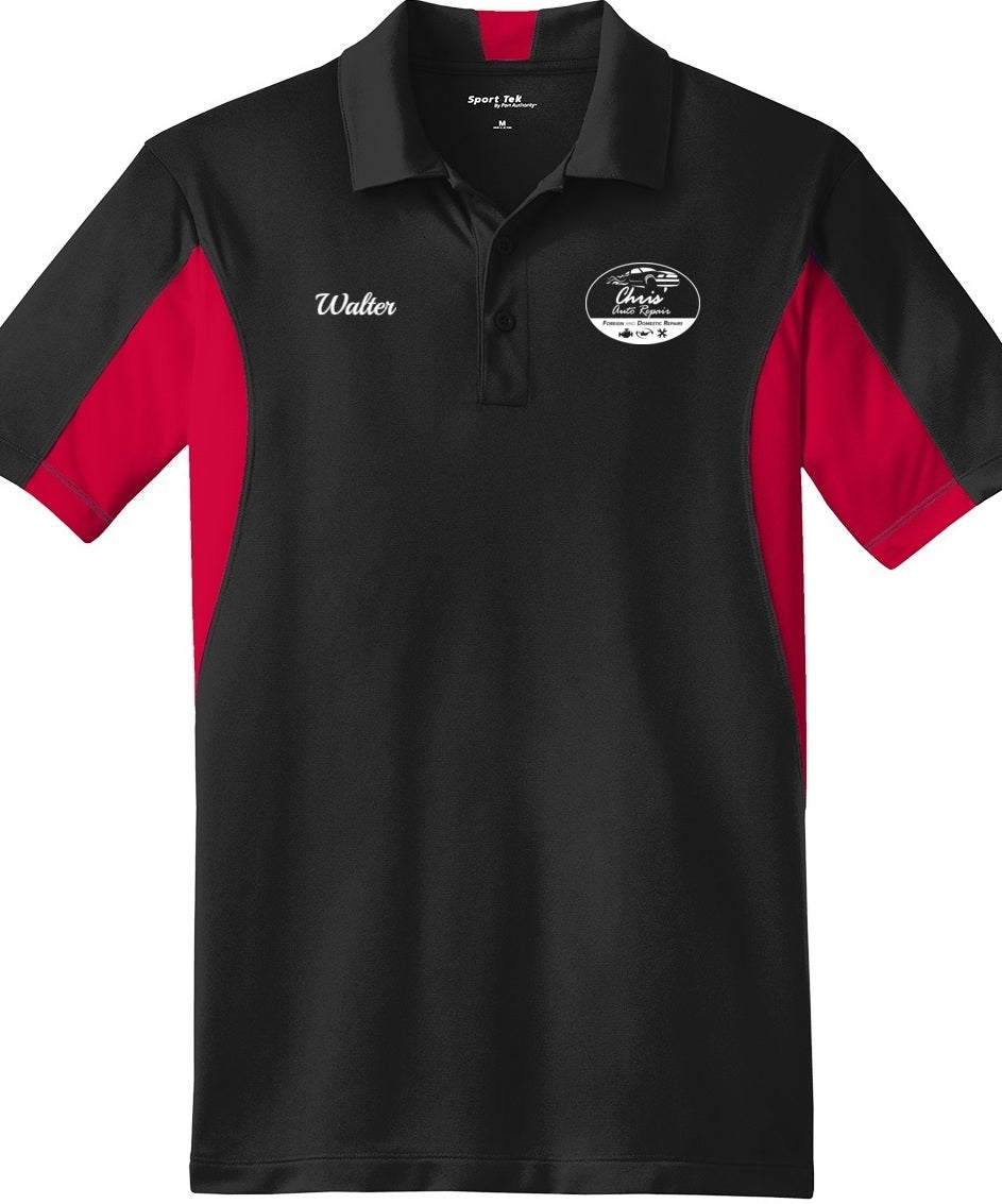 POLO - Sport-Tek Mens Side Blocked Micropique Sport-Wick ST655 - Chris Auto Repair