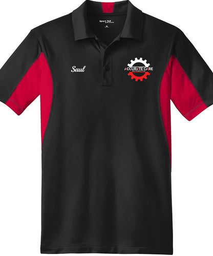 POLO - Mens Side Blocked Micropique Sport-Wick ST655  - Accurate Care Automotive