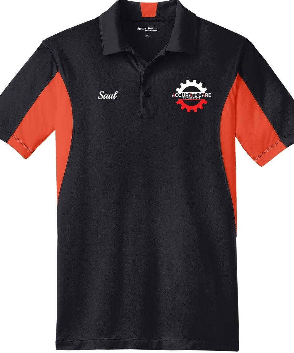 POLO - Mens Side Blocked Micropique Sport-Wick ST655  - Accurate Care Automotive