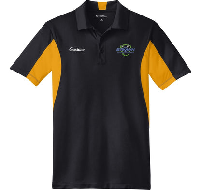 POLO - Mens Side Blocked Micropique Sport-Wick ST655  - Brown Automotive Repair