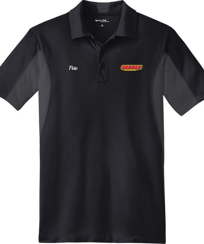 POLO - Sport-Tek Mens Side Blocked Micropique Sport-Wick ST655 - George Automotive