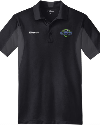 POLO - Mens Side Blocked Micropique Sport-Wick ST655  - Brown Automotive Repair