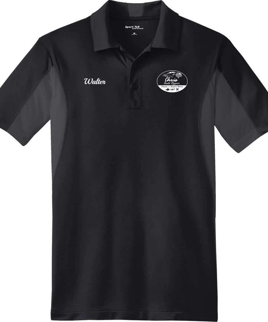 POLO - Sport-Tek Mens Side Blocked Micropique Sport-Wick ST655 - Chris Auto Repair