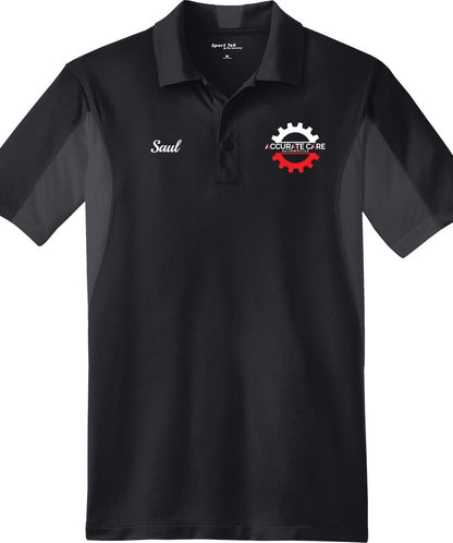 POLO - Mens Side Blocked Micropique Sport-Wick ST655  - Accurate Care Automotive