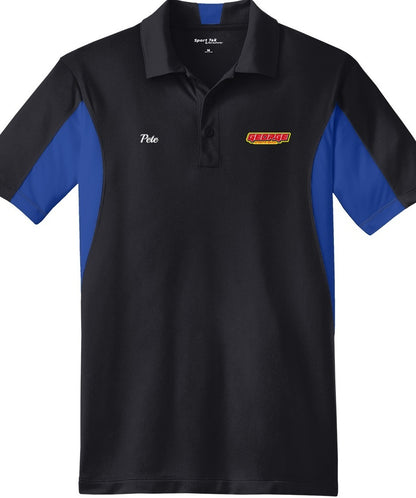 POLO - Sport-Tek Mens Side Blocked Micropique Sport-Wick ST655 - George Automotive