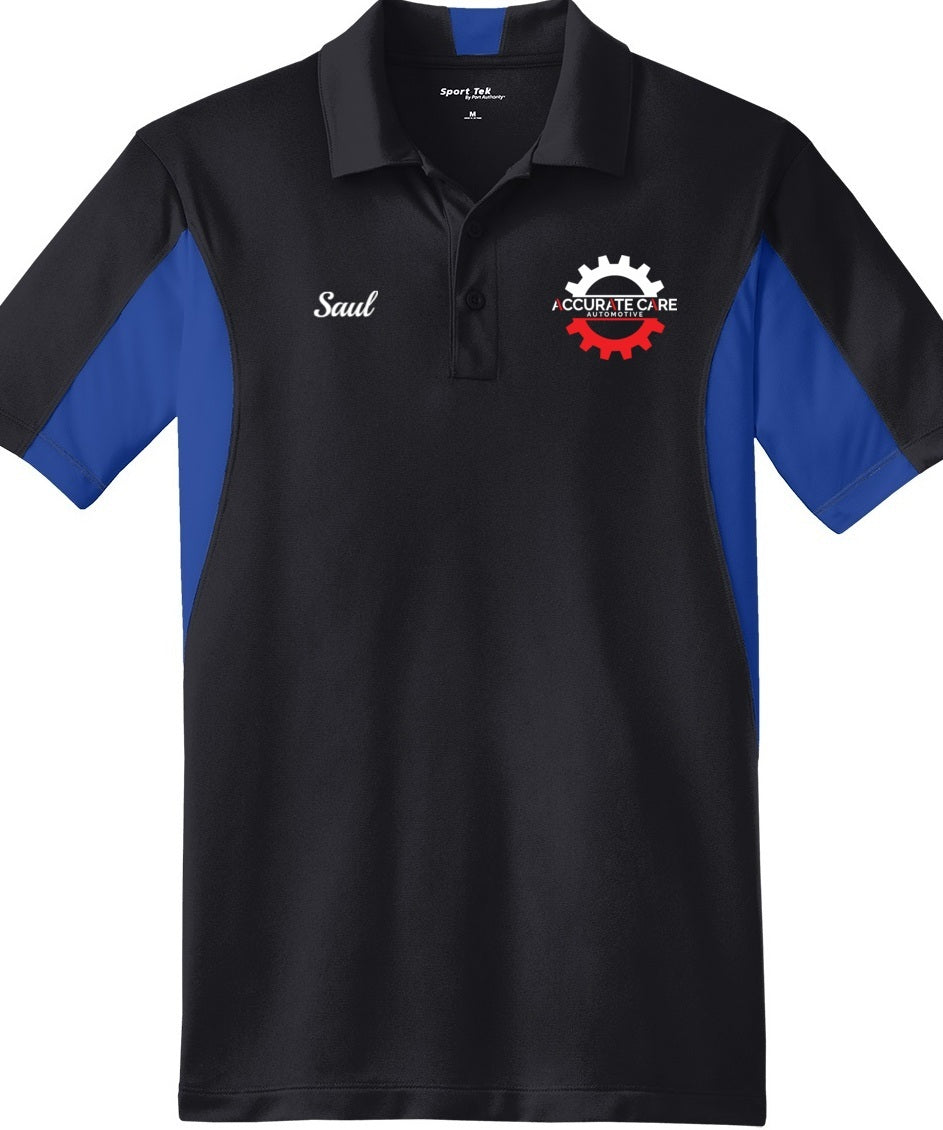 POLO - Mens Side Blocked Micropique Sport-Wick ST655  - Accurate Care Automotive