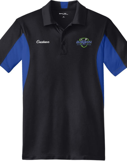 POLO - Mens Side Blocked Micropique Sport-Wick ST655  - Brown Automotive Repair