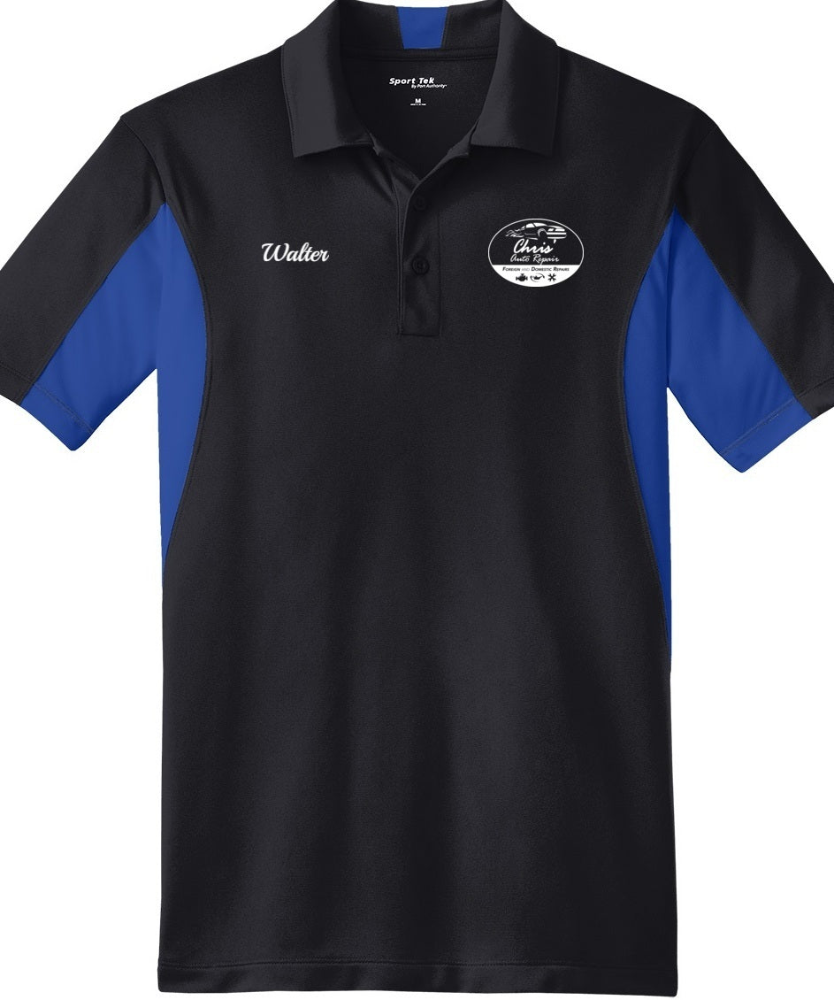 POLO - Sport-Tek Mens Side Blocked Micropique Sport-Wick ST655 - Chris Auto Repair