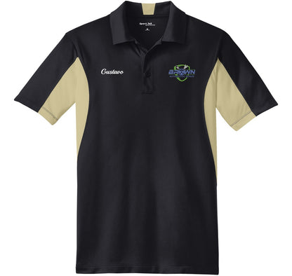 POLO - Mens Side Blocked Micropique Sport-Wick ST655  - Brown Automotive Repair