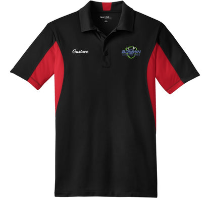 POLO - Mens Side Blocked Micropique Sport-Wick ST655  - Brown Automotive Repair