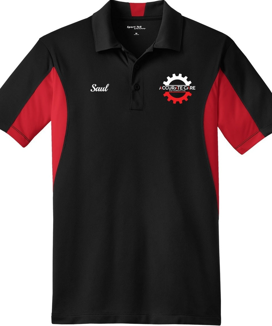 POLO - Mens Side Blocked Micropique Sport-Wick ST655  - Accurate Care Automotive