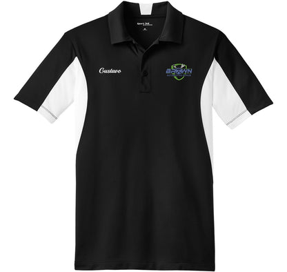 POLO - Mens Side Blocked Micropique Sport-Wick ST655  - Brown Automotive Repair