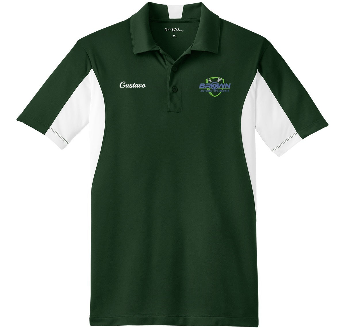 POLO - Mens Side Blocked Micropique Sport-Wick ST655  - Brown Automotive Repair