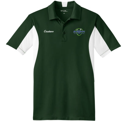 POLO - Mens Side Blocked Micropique Sport-Wick ST655  - Brown Automotive Repair