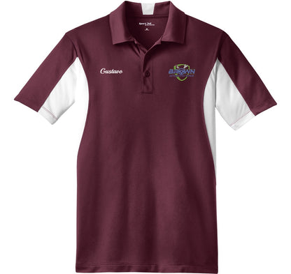 POLO - Mens Side Blocked Micropique Sport-Wick ST655  - Brown Automotive Repair