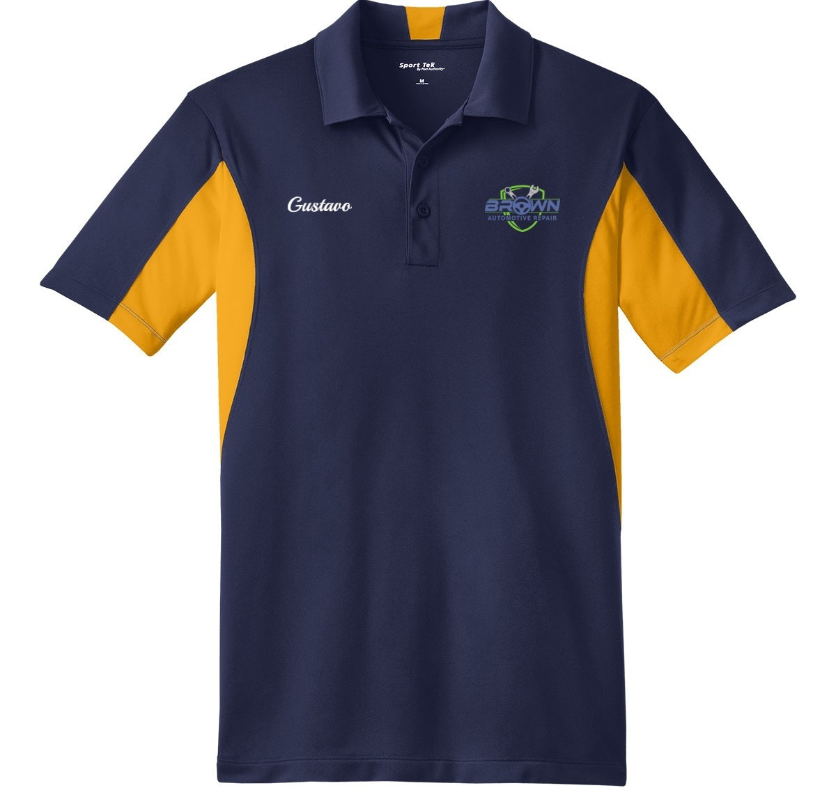 POLO - Mens Side Blocked Micropique Sport-Wick ST655  - Brown Automotive Repair