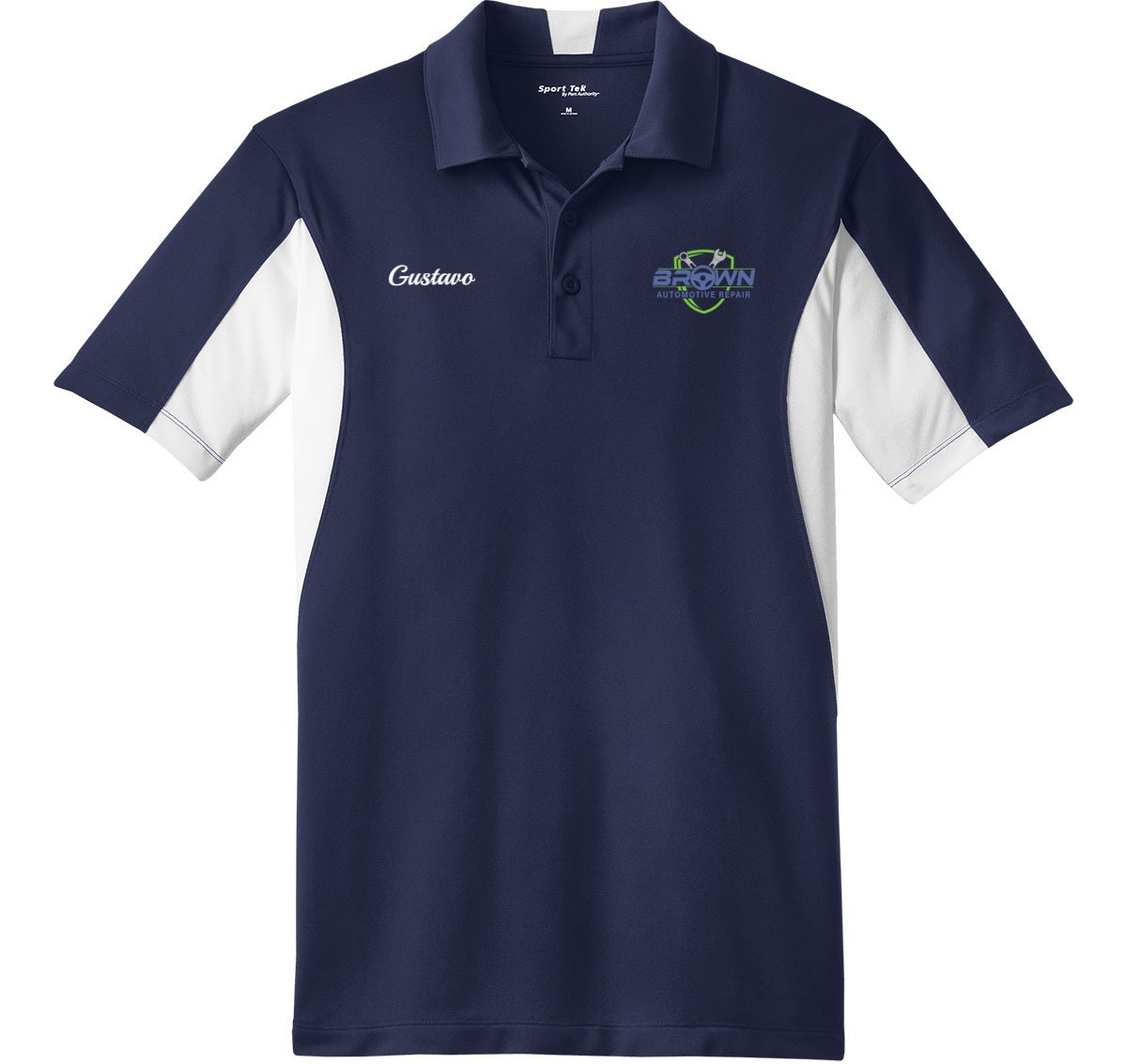 POLO - Mens Side Blocked Micropique Sport-Wick ST655  - Brown Automotive Repair