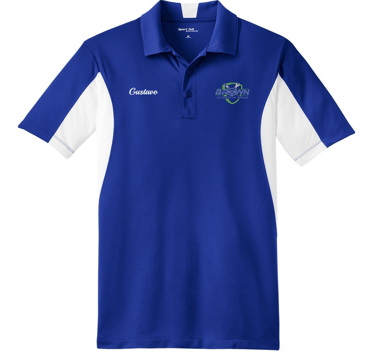 POLO - Mens Side Blocked Micropique Sport-Wick ST655  - Brown Automotive Repair