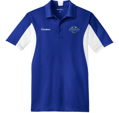 POLO - Mens Side Blocked Micropique Sport-Wick ST655  - Brown Automotive Repair