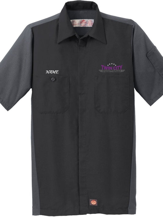 Red Kap Short Sleeve Ripstop Crew Shirt - Twin City Automotive