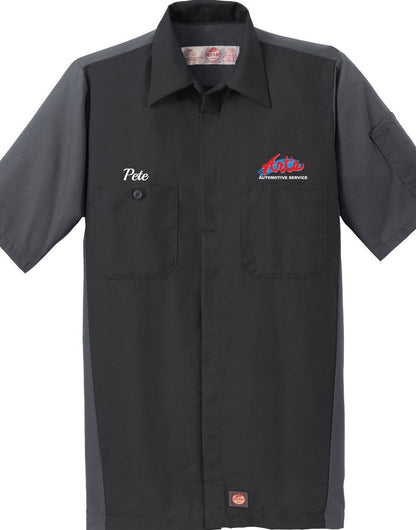 Technician Shirt - Short Sleeve Ripstop Crew Red Kap SY20 - Arts Automotive