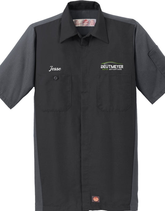Technician Shirt - Short Sleeve Ripstop Crew Red Kap SY20 - Deutmeyer Auto Advantage