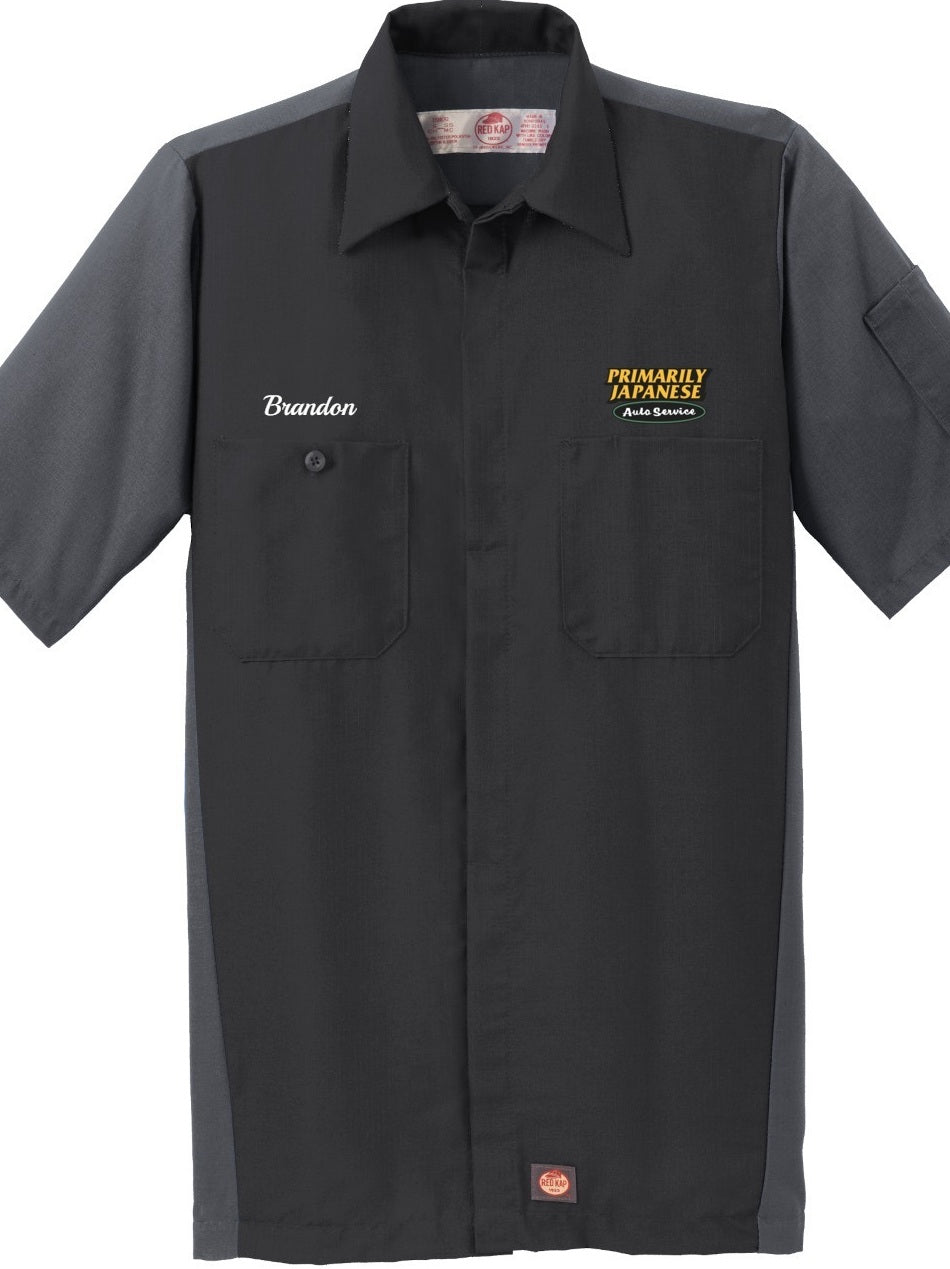 Technician Shirt - Short Sleeve Ripstop Crew Red Kap SY20 - Primarily Japanese