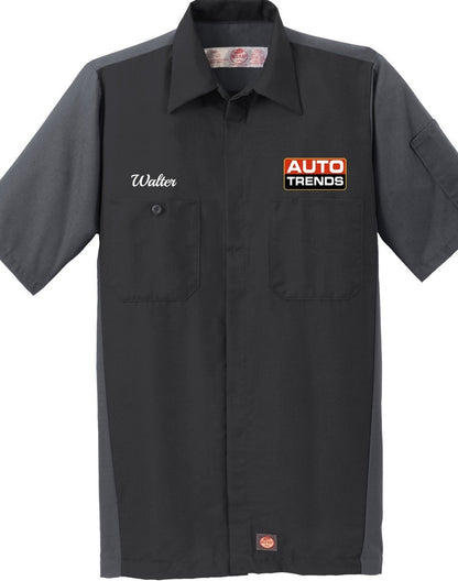 Technician Shirt - Short Sleeve Ripstop Crew Red Kap SY20 - Auto Trends
