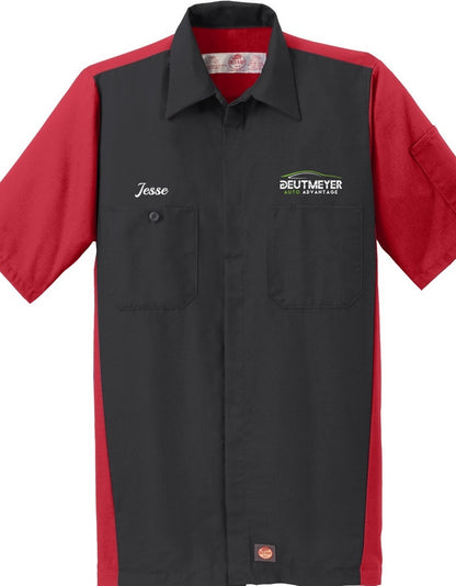 Technician Shirt - Short Sleeve Ripstop Crew Red Kap SY20 - Deutmeyer Auto Advantage