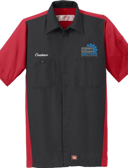 Technician Shirt - Short Sleeve Ripstop Crew Red Kap SY20 - Car Doctors