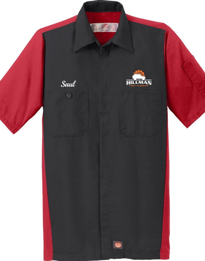 Technician Shirt - Short Sleeve Ripstop Crew Red Kap SY20 - Hillman Family Automotive