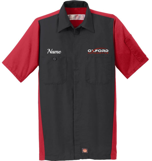 Red Kap Short Sleeve Ripstop Crew Shirt - Oxford Automotive