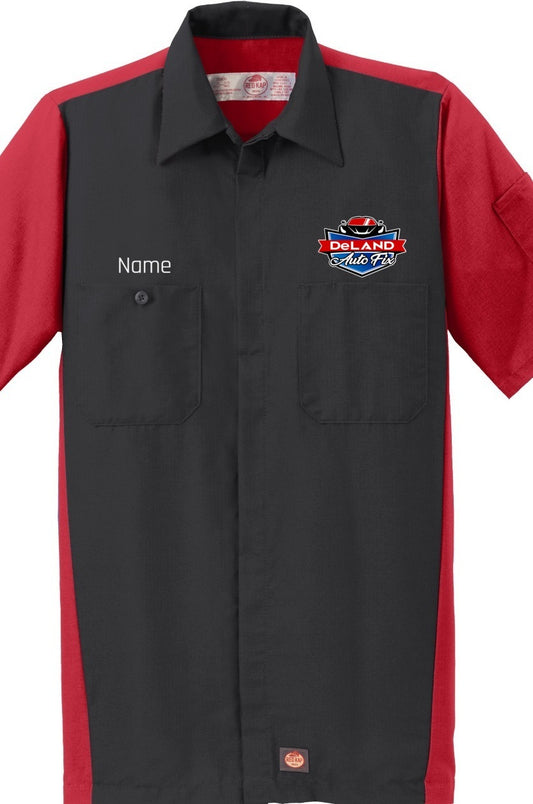 Red Kap Short Sleeve Ripstop Crew Shirt - DeLand Auto Fix