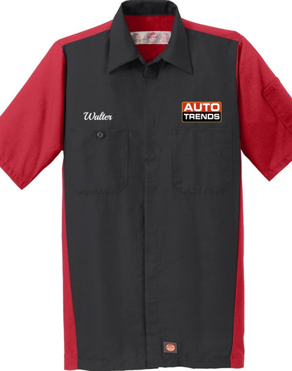 Technician Shirt - Short Sleeve Ripstop Crew Red Kap SY20 - Auto Trends