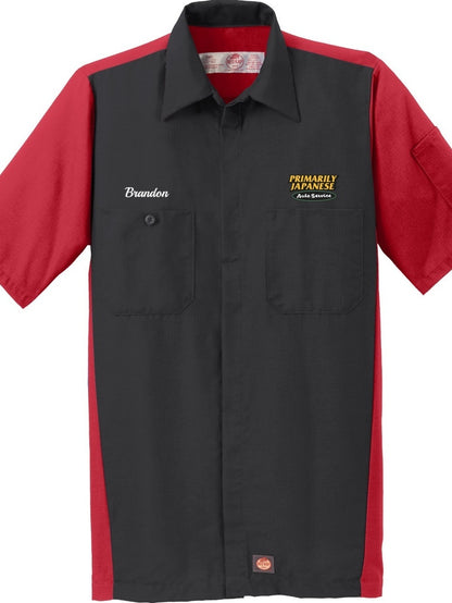 Technician Shirt - Short Sleeve Ripstop Crew Red Kap SY20 - Primarily Japanese