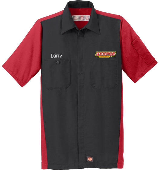 Red Kap Short Sleeve Ripstop Crew Shirt - George Automotive