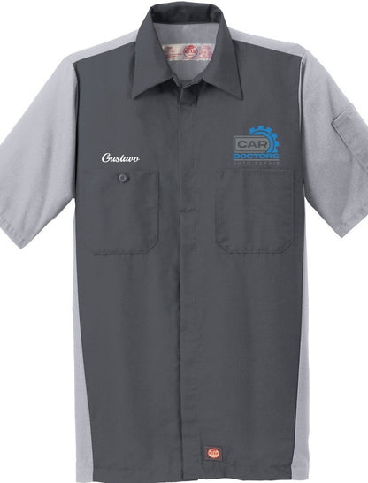 Technician Shirt - Short Sleeve Ripstop Crew Red Kap SY20 - Car Doctors