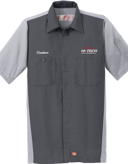 Technician Shirt - Short Sleeve Ripstop Crew Red Kap SY20 - Hi-Tech Performance