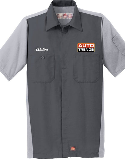 Technician Shirt - Short Sleeve Ripstop Crew Red Kap SY20 - Auto Trends