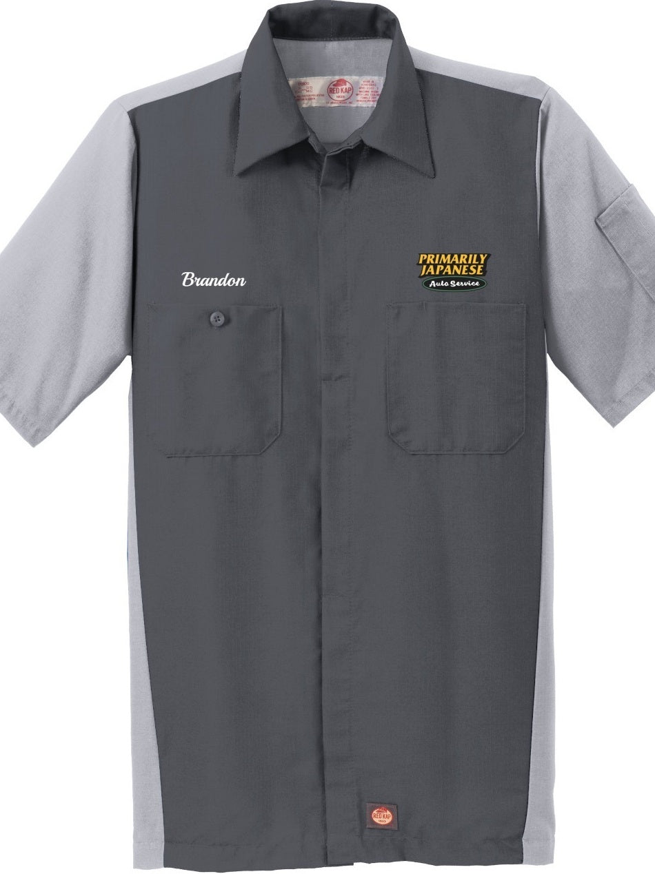 Technician Shirt - Short Sleeve Ripstop Crew Red Kap SY20 - Primarily Japanese