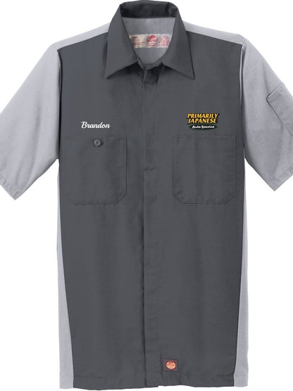 Technician Shirt - Short Sleeve Ripstop Crew Red Kap SY20 - Primarily Japanese